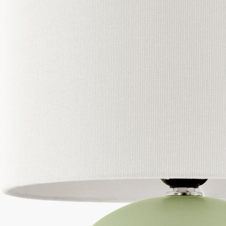 Modern European furniture - Round Glazed Ceramic Table Lamp - www.oroa.com