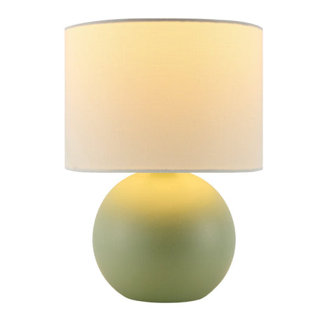 Modern European furniture - Round Glazed Ceramic Table Lamp - www.oroa.com