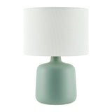 Modern European furniture - White Jute Ceramic Table Lamp - www.oroa.com