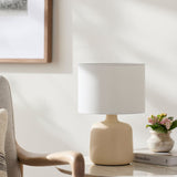 Modern European furniture - White Jute Ceramic Table Lamp - www.oroa.com