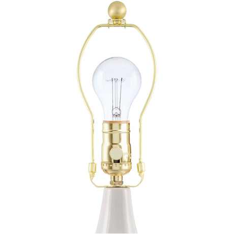  Modern European furniture - Glazed Cream Ceramic Table Lamp - www.oroa.com