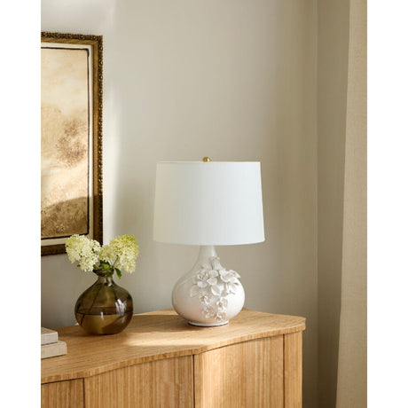  Modern European furniture - Glazed Cream Ceramic Table Lamp - www.oroa.com