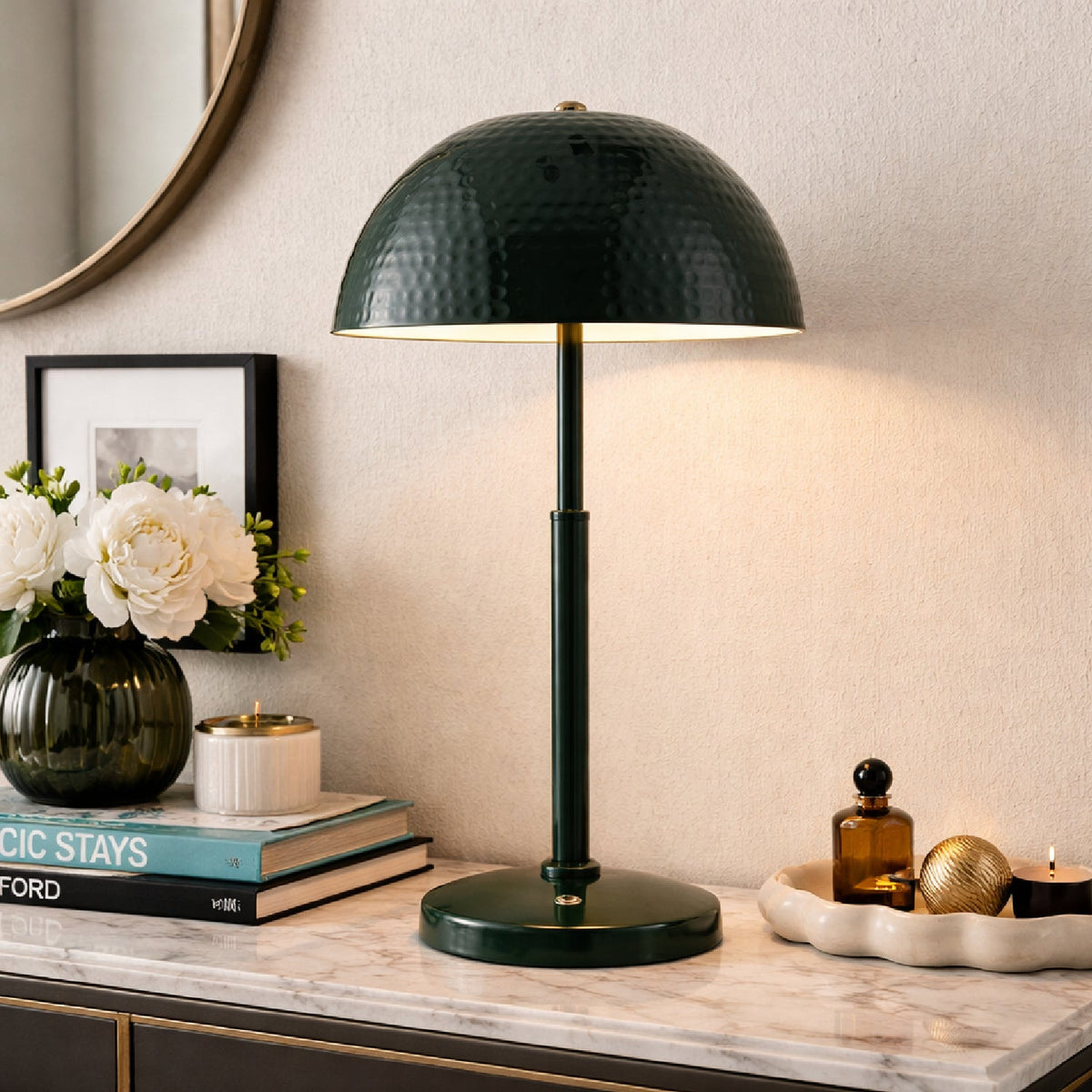 Modern European furniture - Metal Dome Accent Table Lamp - www.oroa.com