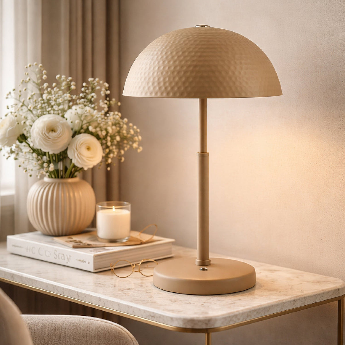 Modern European furniture - Metal Dome Accent Table Lamp - www.oroa.com