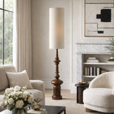 Modern European furniture - Cylindrical Linen Shade Floor Lamp - www.oroa.com