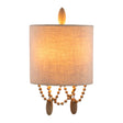 Modern European furniture - Beige Linen Beaded Wall Lamp - www.oroa.com
