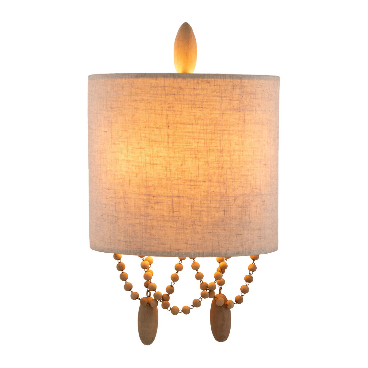 Modern European furniture - Beige Linen Beaded Wall Lamp - www.oroa.com