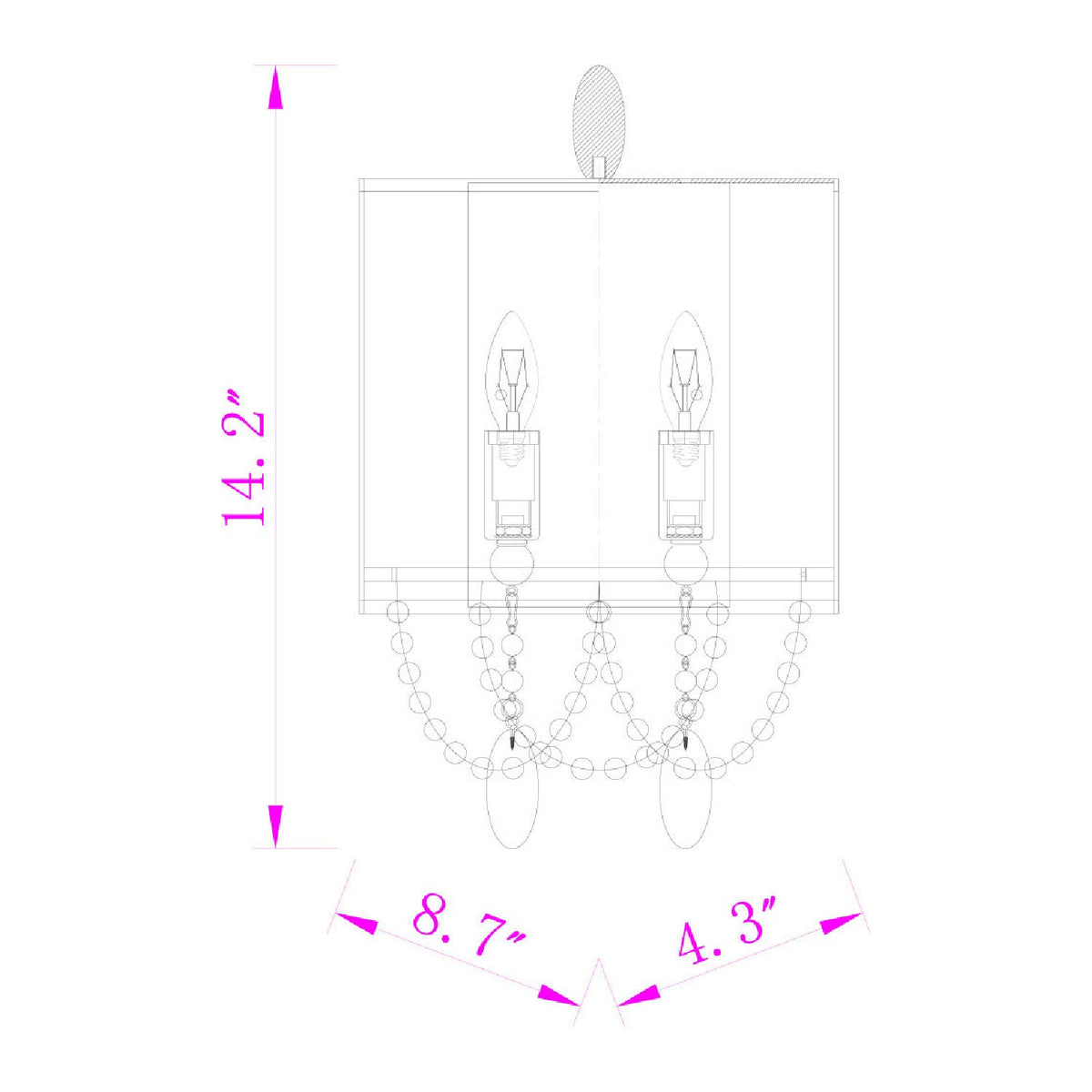 Modern European furniture - Beige Linen Beaded Wall Lamp - www.oroa.com