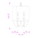 Modern European furniture - Beige Linen Beaded Wall Lamp - www.oroa.com