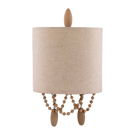 Modern European furniture - Beige Linen Beaded Wall Lamp - www.oroa.com