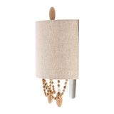 Modern European furniture - Beige Linen Beaded Wall Lamp - www.oroa.com