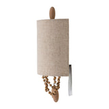 Modern European furniture - Beige Linen Beaded Wall Lamp - www.oroa.com