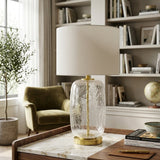 Modern European furniture - Clear Glass Accent Table Lamp - www.oroa.com