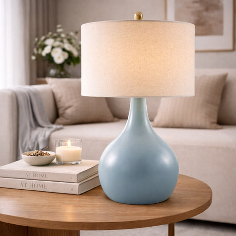 Modern European furniture - Ceramic Vase-Inspired Table Lamp - www.oroa.com