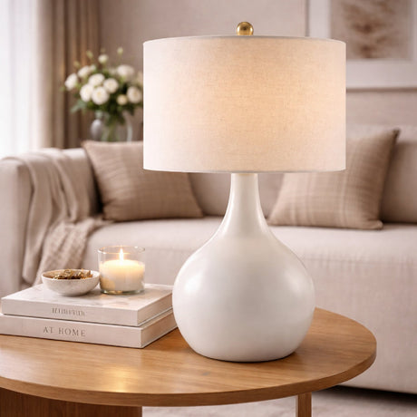 Modern European furniture - Ceramic Vase-Inspired Table Lamp - www.oroa.com