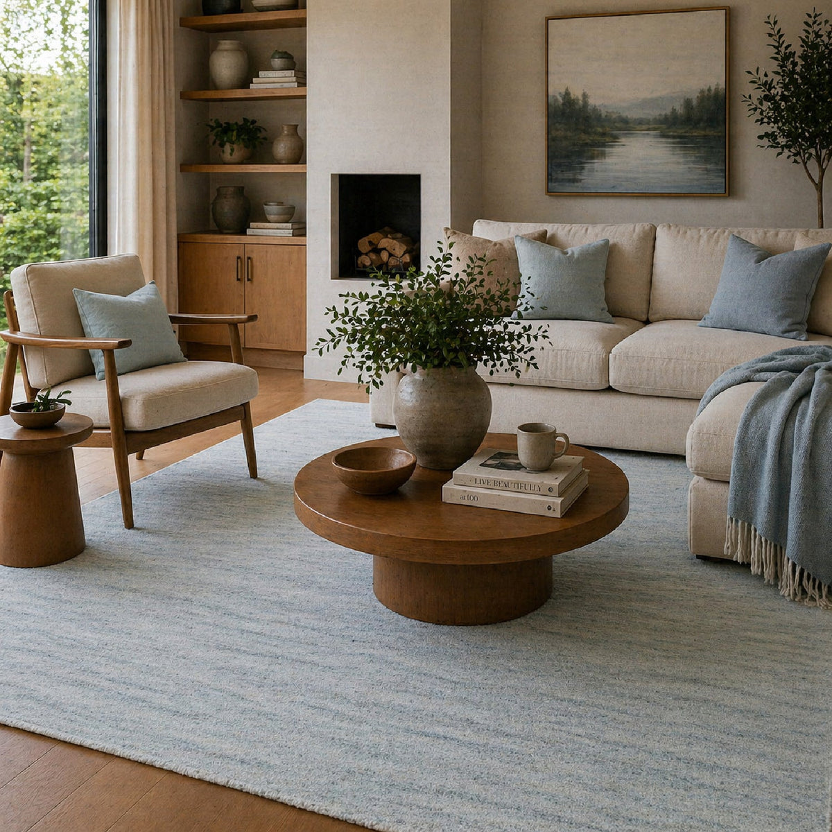 Modern European furniture - Hand-Knotted Wool Fringed Carpet - www.oroa.com
