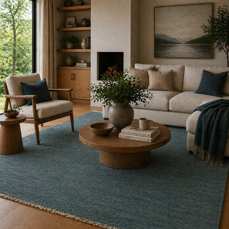 Modern European furniture - Hand-Knotted Wool Fringed Carpet - www.oroa.com