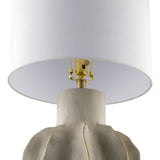 Modern European furniture - Gray Scuptured Accent Table Lamp - www.oroa.com