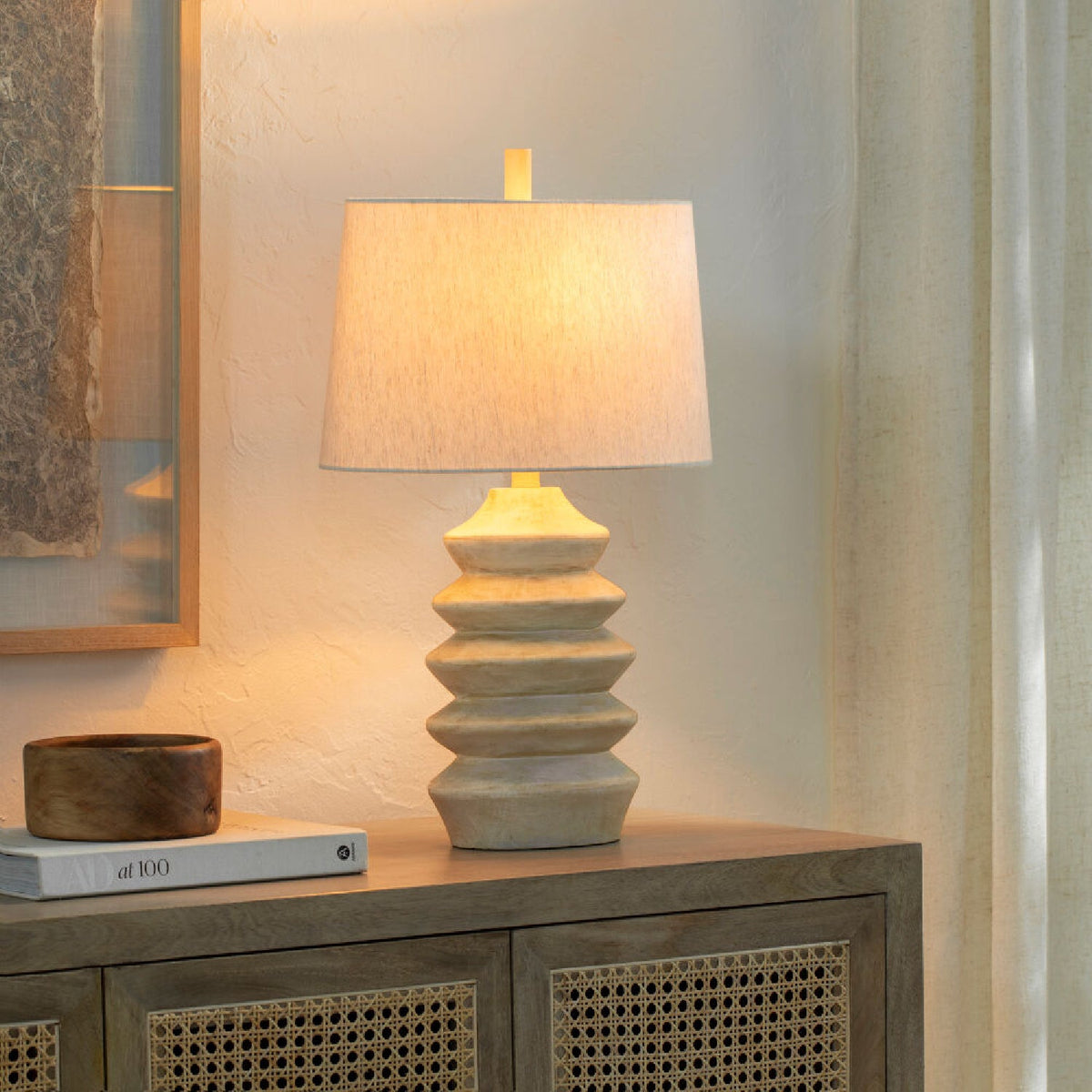 Modern European furniture - Painted Cream Accent Table Lamp - www.oroa.com