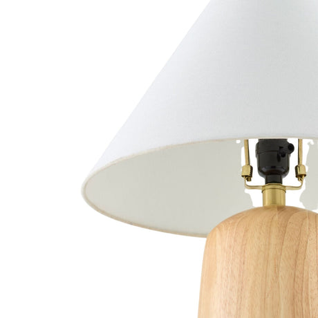 Modern European furniture - Beige Wood Veneer Table Lamp - www.oroa.com