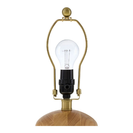 Modern European furniture - Beige Wood Veneer Table Lamp - www.oroa.com