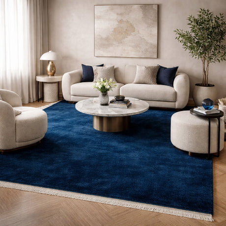 Modern European furniture - Hand-Loomed Wool Fringe Square Carpet - www.oroa.com