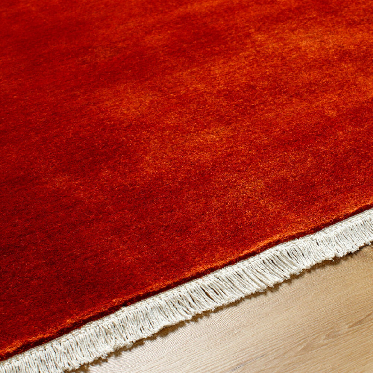 Hand-Loomed Wool Fringe Table Runner | Kuda Home Evergreen