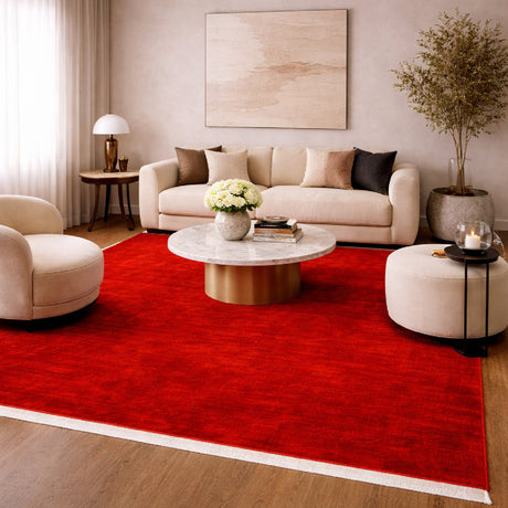 Modern European furniture - Hand-Loomed Wool Fringe Square Carpet - www.oroa.com