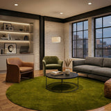 Modern furniture - Hand-Loomed Wool Fringe Round Carpet - www.oroa.com