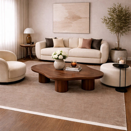 Modern European furniture - Hand-Loomed Wool Fringe Square Carpet - www.oroa.com