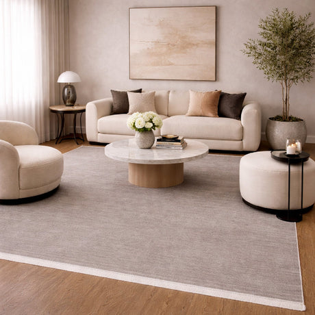 Modern European furniture - Hand-Loomed Wool Fringe Square Carpet - www.oroa.com