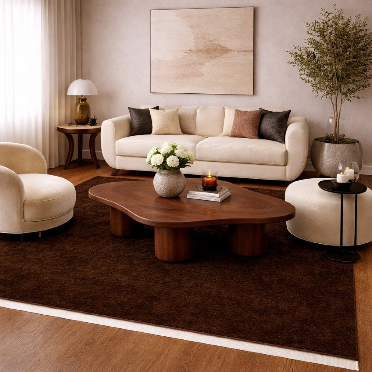 Modern European furniture - Hand-Loomed Wool Fringe Square Carpet - www.oroa.com