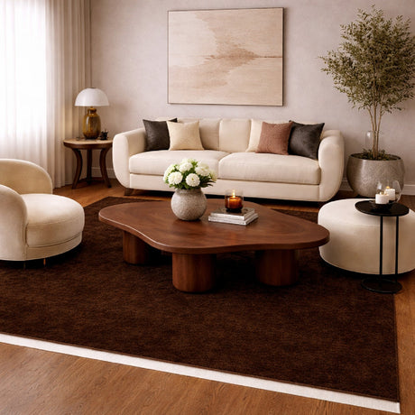 Modern European furniture - Hand-Loomed Wool Fringe Square Carpet - www.oroa.com
