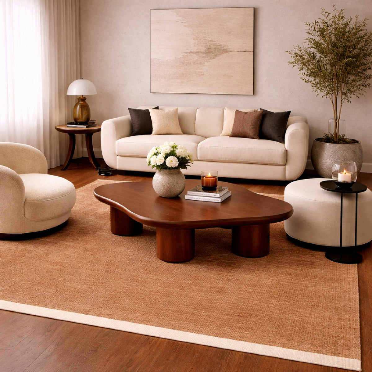 Modern European furniture - Hand-Loomed Wool Fringe Square Carpet - www.oroa.com
