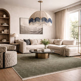 Modern European furniture - Hand-Loomed Wool Fringe Square Carpet - www.oroa.com