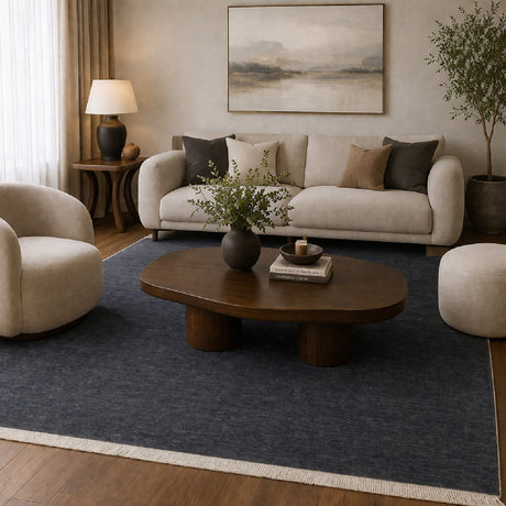 Modern European furniture - Hand-Loomed Wool Fringe Square Carpet - www.oroa.com