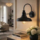 Modern European furniture - Black Metal Accent Wall Lamp - www.oroa.com