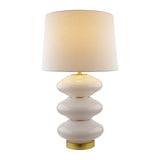Modern European furniture - White Glass Accent Table Lamp - www.oroa.com