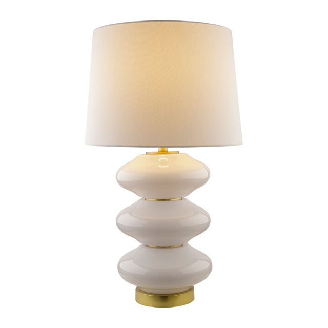 Modern European furniture - White Glass Accent Table Lamp - www.oroa.com