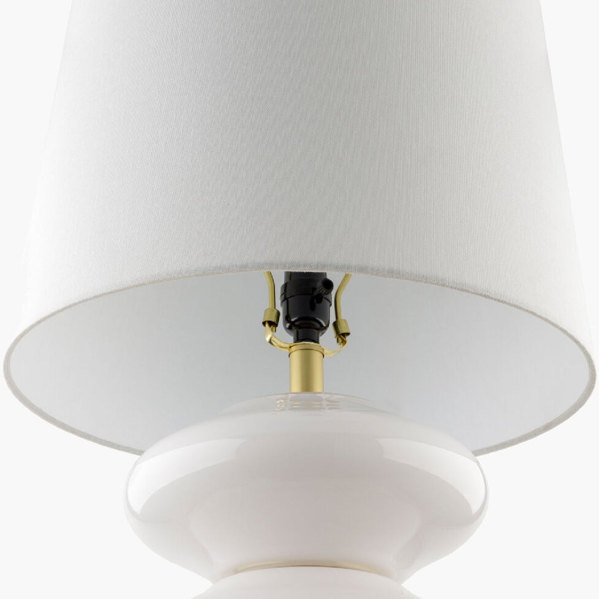 Modern European furniture - White Glass Accent Table Lamp - www.oroa.com