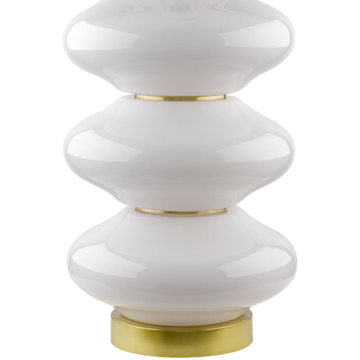Modern European furniture - White Glass Accent Table Lamp - www.oroa.com