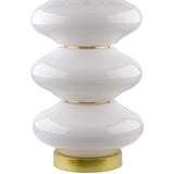 Modern European furniture - White Glass Accent Table Lamp - www.oroa.com