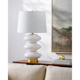 Modern European furniture - White Glass Accent Table Lamp - www.oroa.com