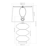 Modern European furniture - White Glass Accent Table Lamp - www.oroa.com