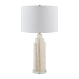 Modern European furniture - Burnished Cream Stone Table Lamp - www.oroa.com