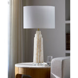 Modern European furniture - Burnished Cream Stone Table Lamp - www.oroa.com