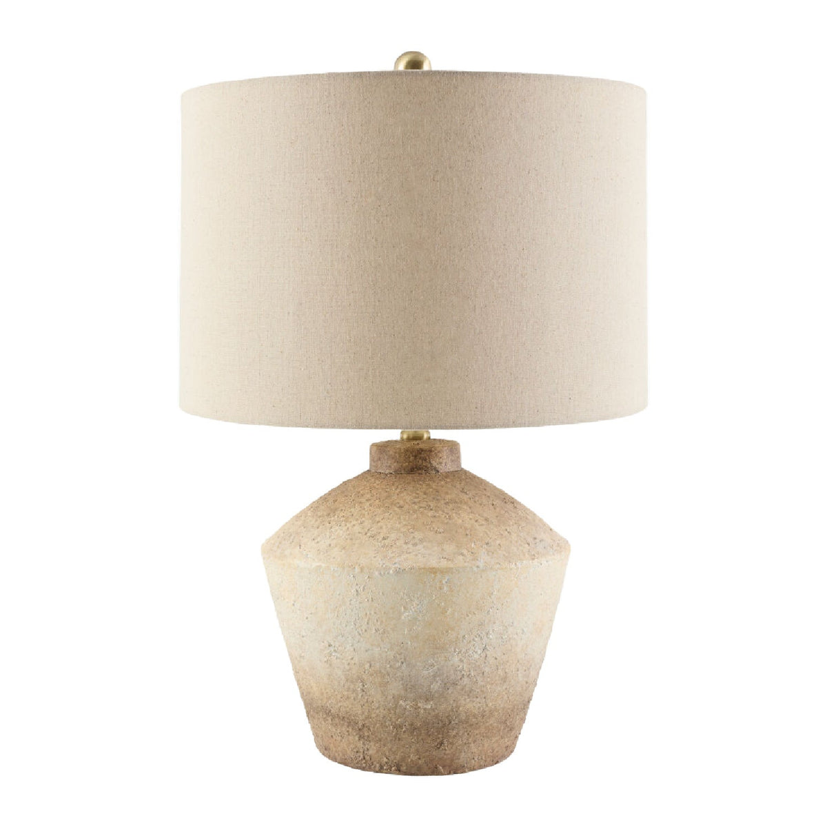Modern European furniture - Ceramic Cream Linen Table Lamp - www.oroa.com