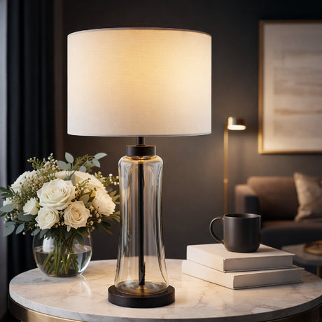 Modern European furniture -  Translucent Glass Cotton Table Lamp - www.oroa.com