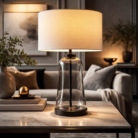 Modern European furniture - Clear Glass Cotton Table Lamp - www.oroa.com