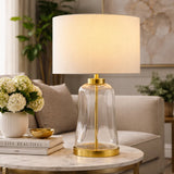 Modern European furniture - Clear Glass Cotton Table Lamp - www.oroa.com
